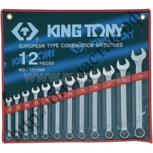 Набор комбинированных ключей, 8-22 мм, 12 предметов KING TONY
